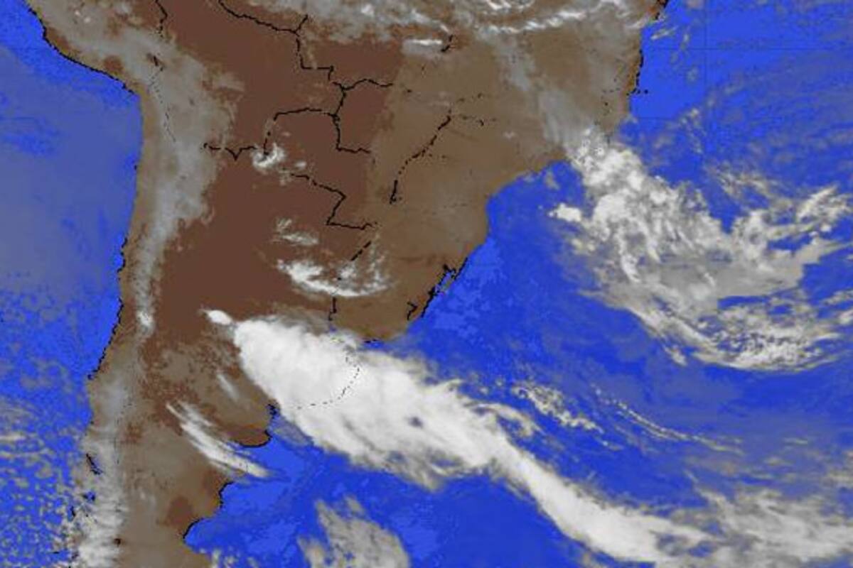 Imagen satelital del clima en América del Sur
