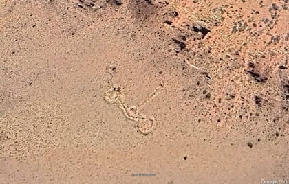 Imagen satelital del hallazgo arqueológico del andinista Carlos Gobbi