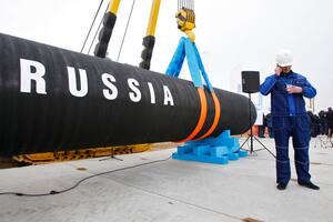 Imagen tomada durante la construcción del gasoducto Nord Stream 2 entre Alemania y Rusia, que está fuera de funcionamiento por la guerra en Ucrania