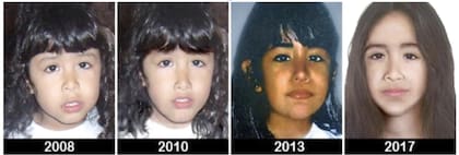 Imágenes actualizadas del rostro de Sofía