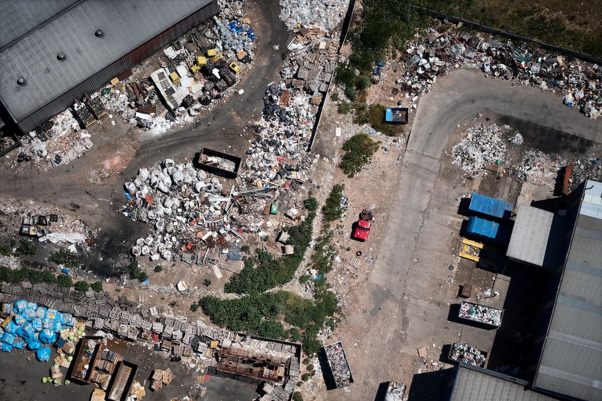 Imágenes aéreas de uno de los complejos de la Ceamse