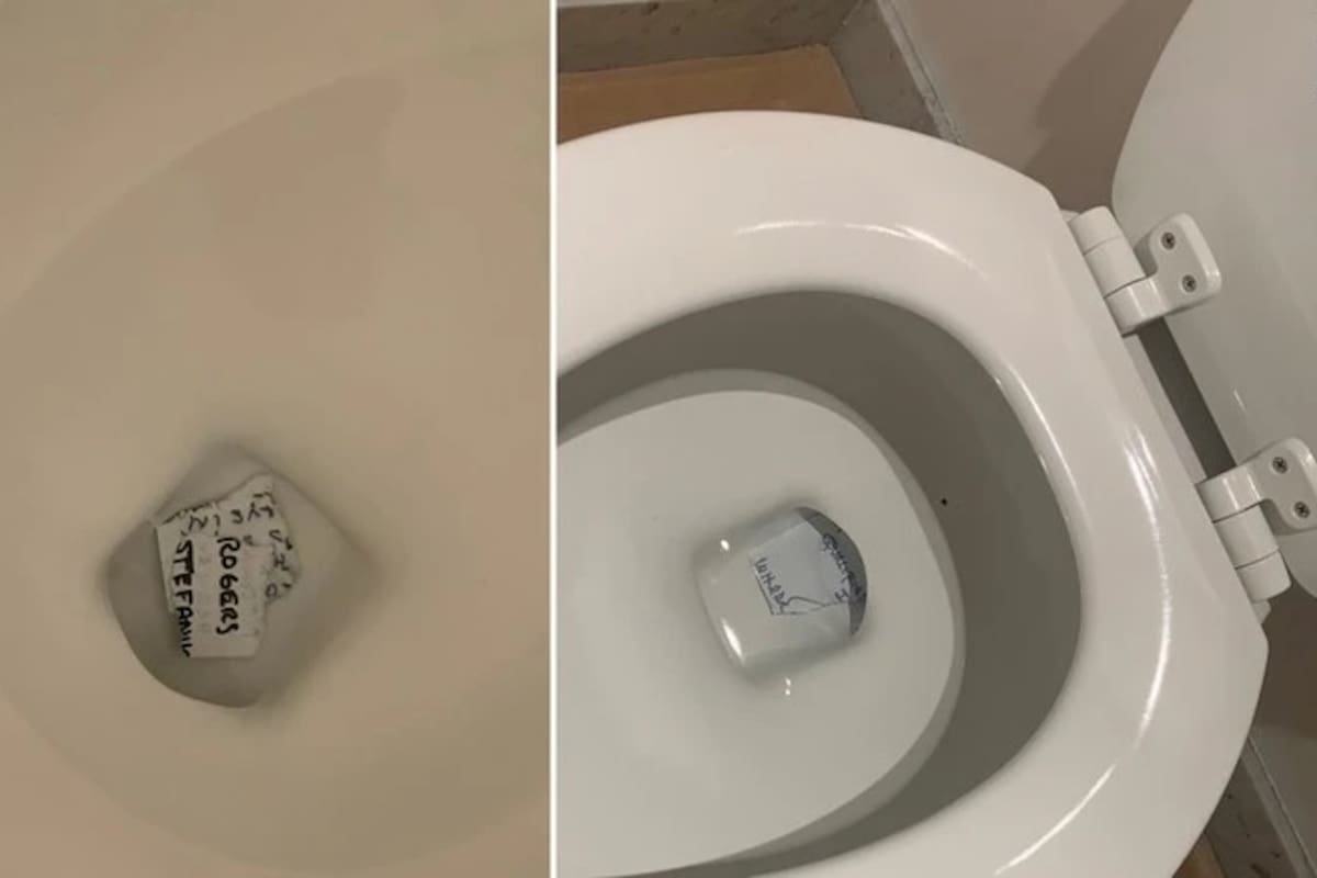 Imágenes de documentos que Donald Trump tiró por el inodoro.