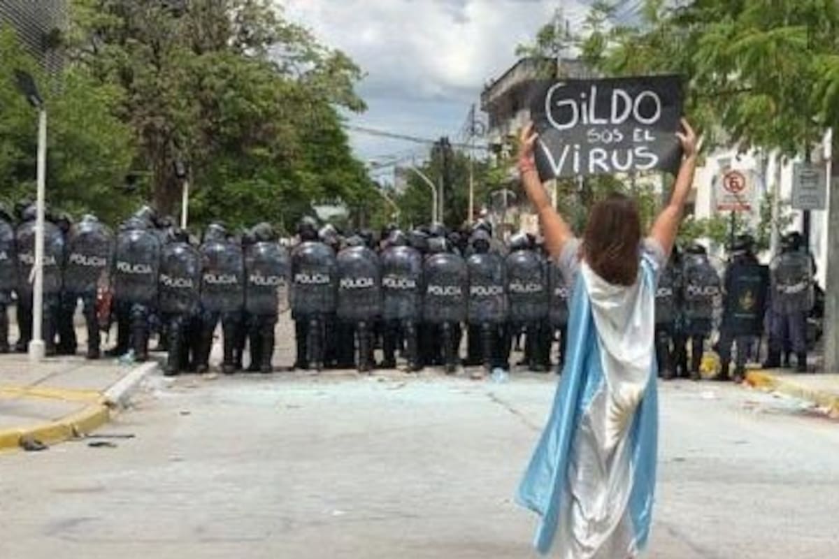 Imágenes de la protesta contra las medidas contra el coronavirus en Formosa