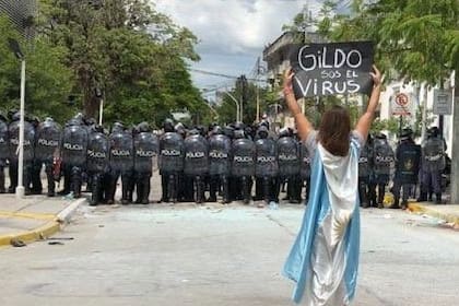 Imágenes de la protesta contra las medidas contra el coronavirus en Formosa