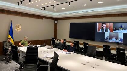 Imágenes de la tercera ronda de negociaciones entre Rusia y Ucrania, por videoconferencia