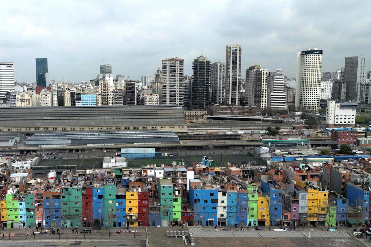 Imágenes de la Villa 31 y Retiro, en la ciudad de Buenos Aires