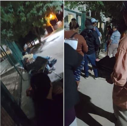 Imágenes de las colas que se armaban durante la madrugada para obtener un turno hospital público de Embarcación, en Salta. Foto: Facebook UVC Canal 10