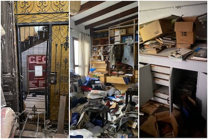 Imágenes de los destrozos en el Centro de Fotografía Contemporánea, en La Plata