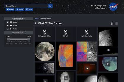 Imágenes del buscador de la NASA
