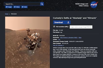 Imágenes del buscador de la NASA