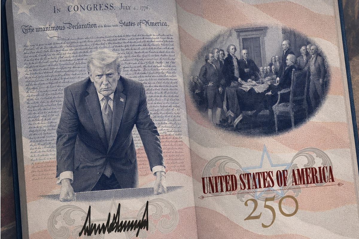 Imágenes del nuevo "pasaporte patriota" de EE.UU. con el retrato del presidente Donald Trump