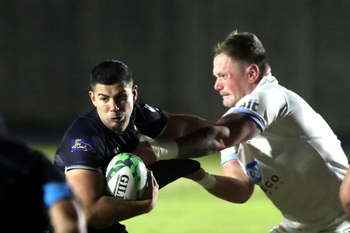 Imágenes del partido entre el equipo de rugby de la Policía de la Ciudad y la Policía de de Inglaterra en un encuentro deportivo e institucional (Prensa Ministerio de Seguridad)