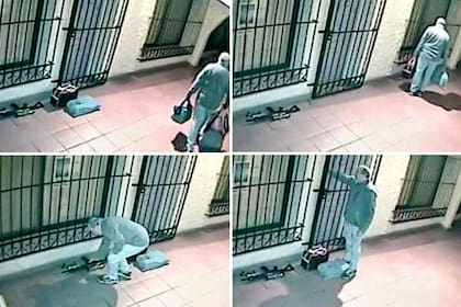 Imágenes del video que registró al exfuncionario kirchnerista dejando los bolsos en un convento
