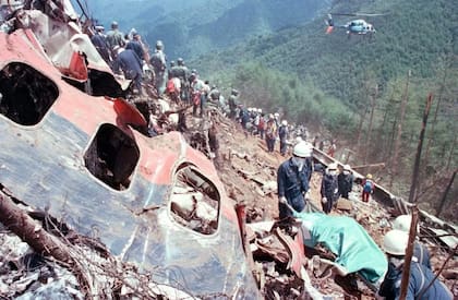 Imágenes del vuelo 123 de Japan Airlines, 1985