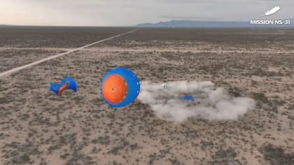 Imágenes del vuelo de Katy Perry al espacio