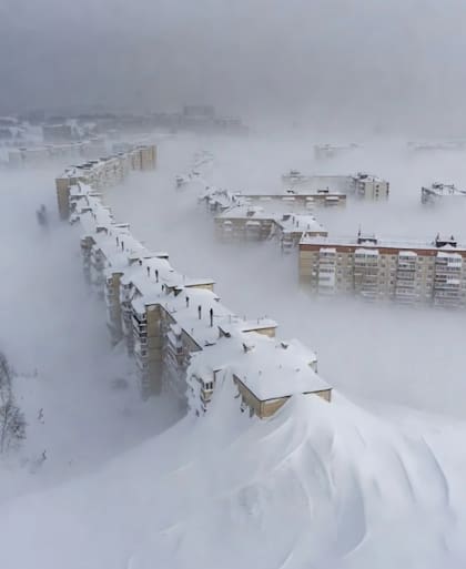 Imágenes falsas creadas con IA sobre nevada en en la península de Kamchatka