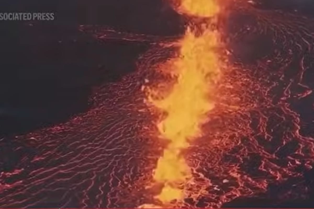 Imágenes impresionantes de la intensa en actividad en el volcán Litla Skógfell