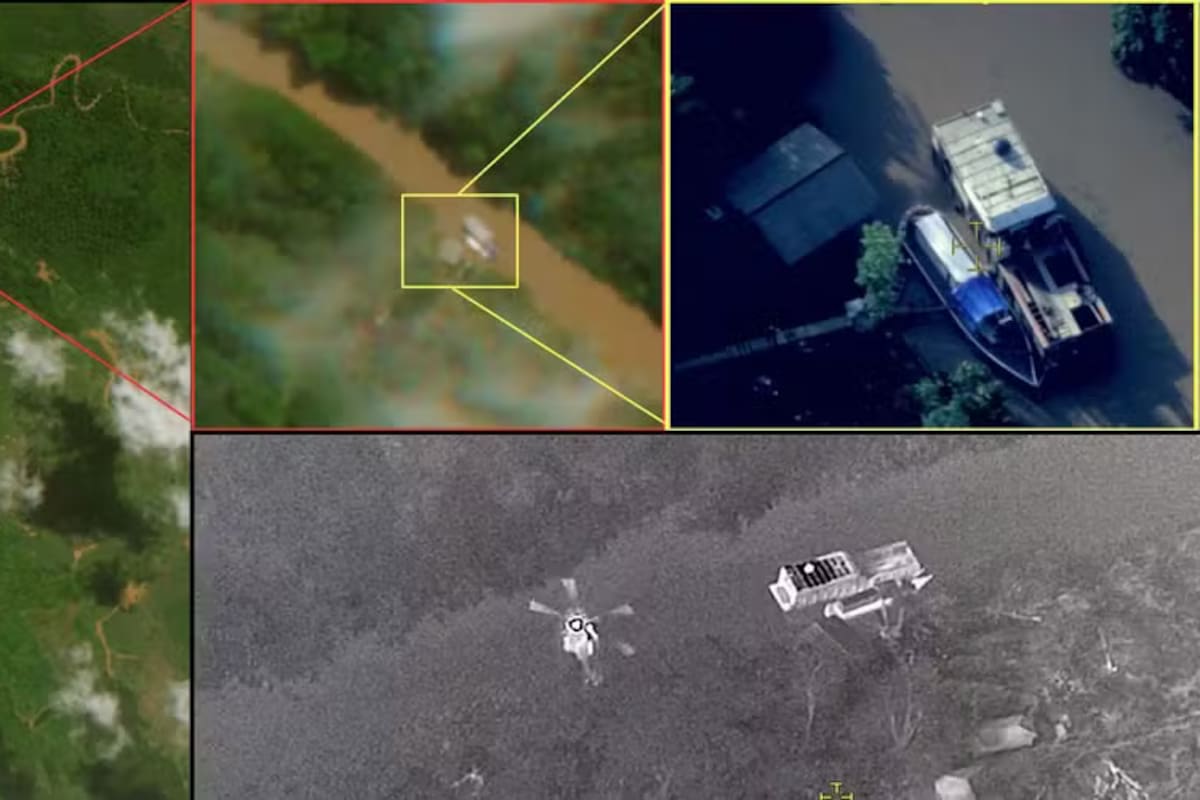 Imágenes satelitales del narcosubmarino