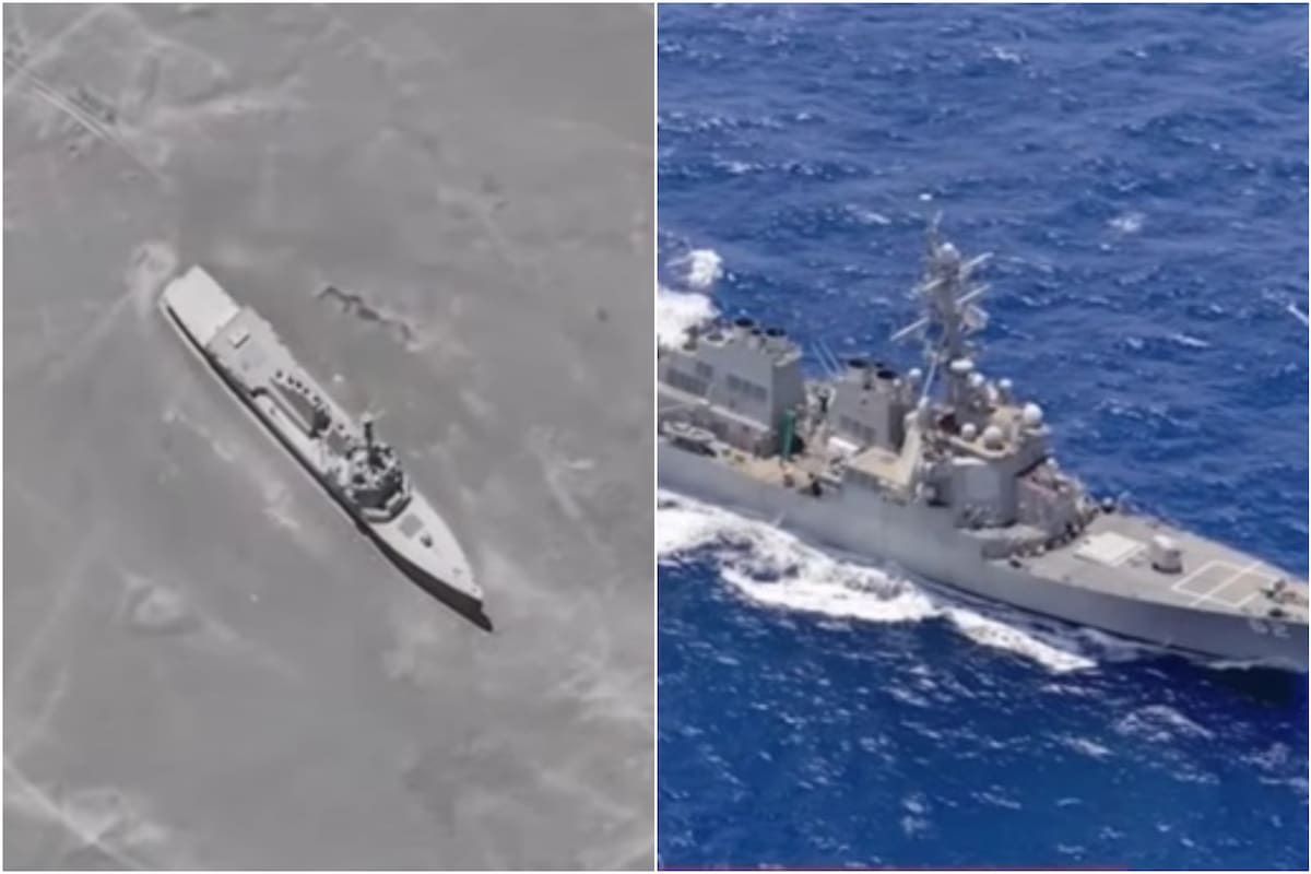 Imágenes satelitales revelaron que China construyó una réplica tridimensional a escala real de un destructor de la Marina de Estados Unidos en un desierto remoto