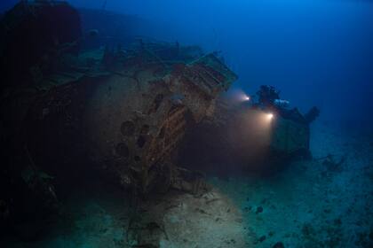 Imgen del destructor USS Anderson, uno de los barcos hundidos en el atolón Bikini