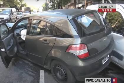 Impactante choque en Caballito