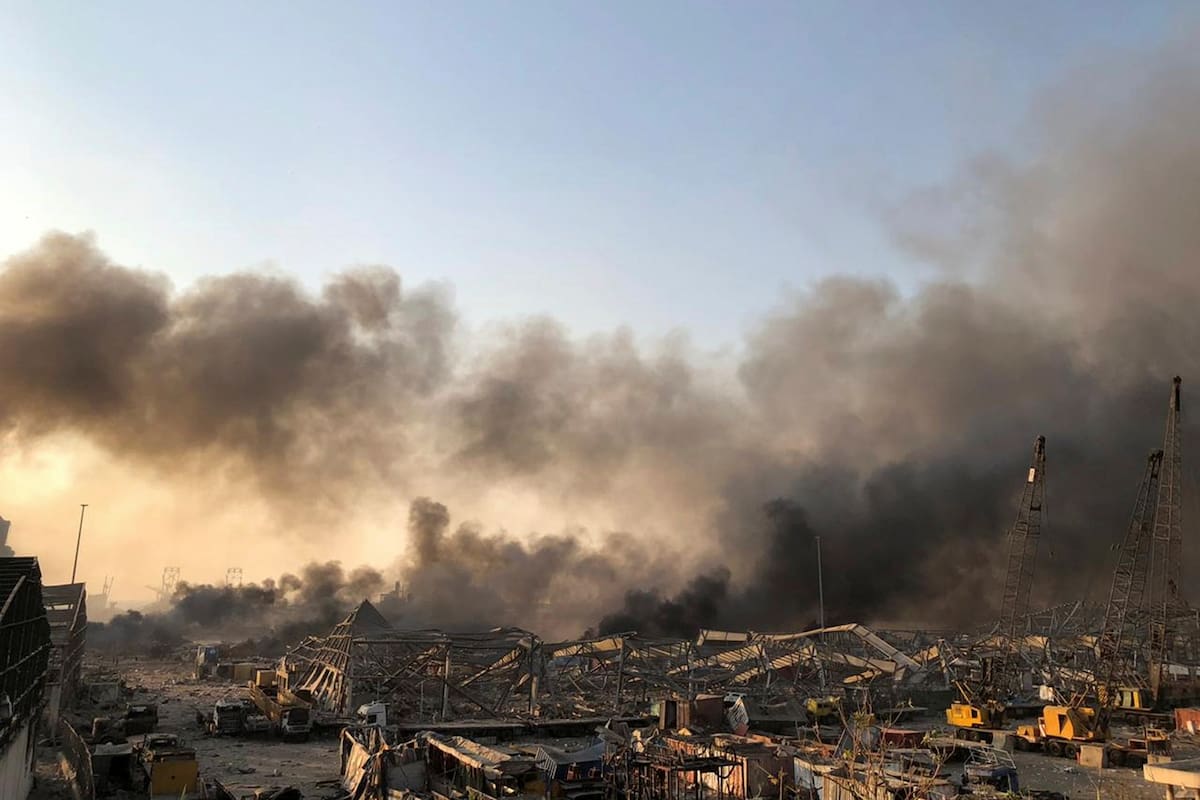 Impactantes imágenes de la explosión en Beirut