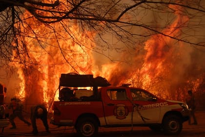Impactantes imágenes de los incendios que arrasan con el norte de Córdoba