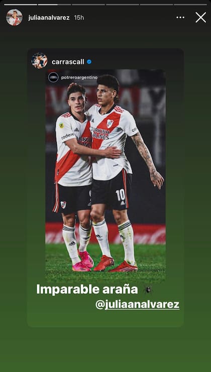 "Imparable araña": el mensaje de Carrascal