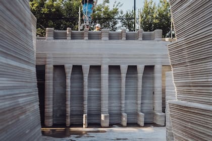 Impresión 3D de una casa de dos pisos en Texas