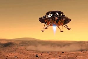 Impresión artística del rover Zhurong en Marte