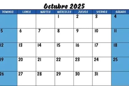 Imprimir el calendario de octubre es sumamente útil para organizar el mes