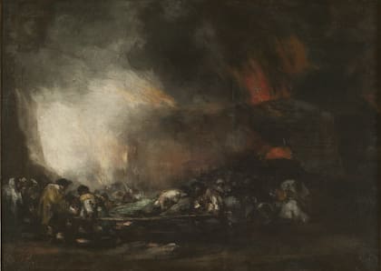 "Incendio de un hospital" (ca. 1808-1812), Francisco de Goya y Lucientes