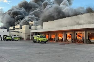 Incendio en el Frigorífico Gorina, ubicado en la zona de La Plata