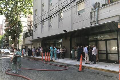 Incendio en el Instituto cardiovascular de Buenos Aires / Blanco Encalada y Libertador