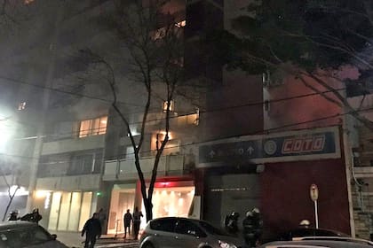 Incendio en el supermercado Coto de Nuñez