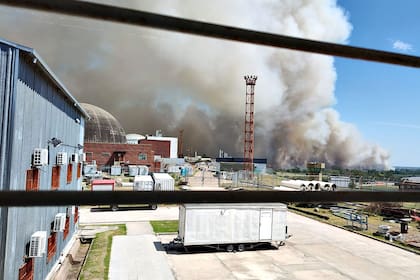 Incendio en la cercanía de la Central Atucha II
