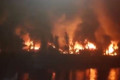 Incendio en la guardería náutica Delta Marina, en Benavidez