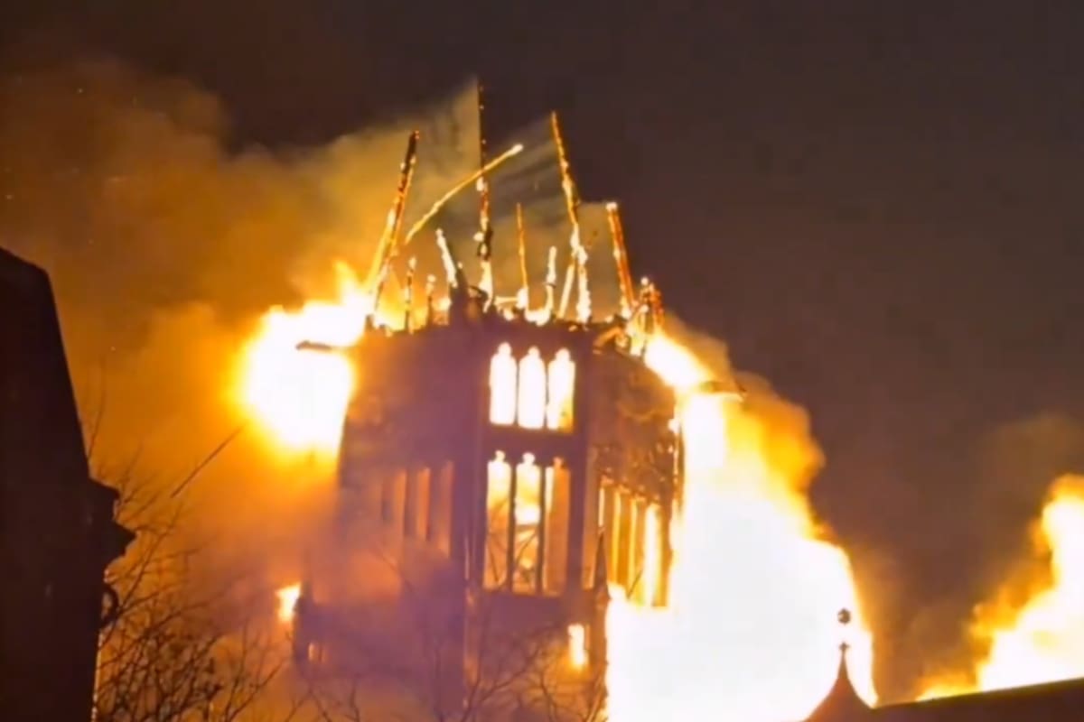 Incendio en una iglesia de Ámsterdam