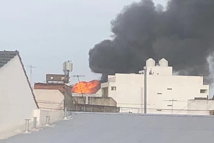 Incendio en una pinturería de Vicente López