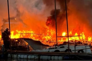 Explosión en el club náutico de Gualeguaychú: se prendieron fuego cuatro barcos