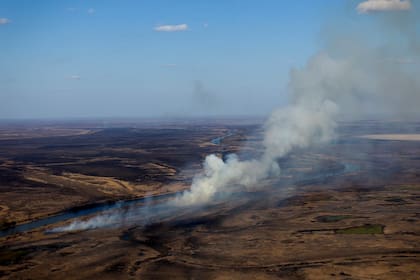 Incendios en las islas del delta del Río Paraná que se produjeron el 31 de agosto del año pasado