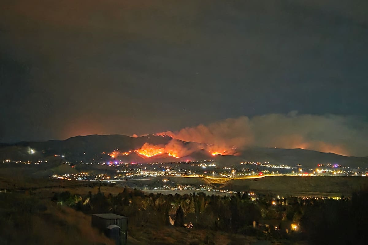 Incendios en Nevada. Fuente: X