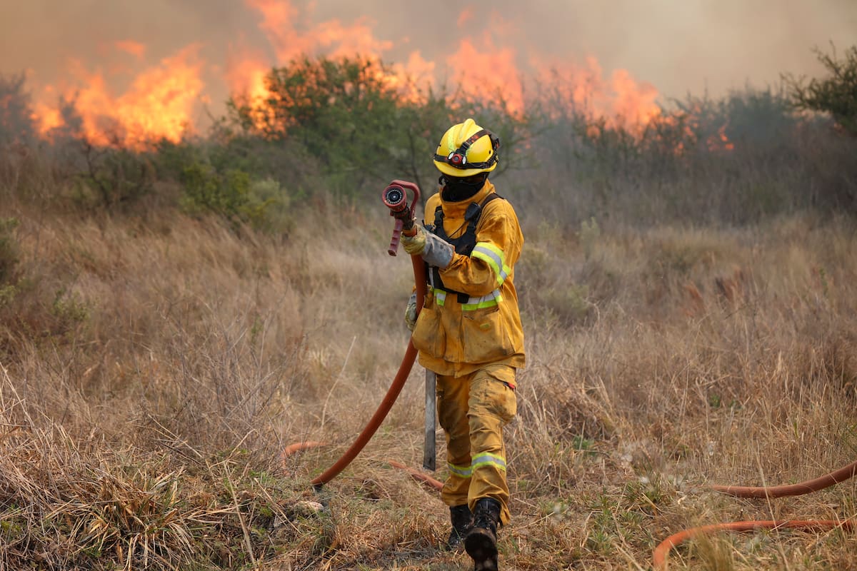 Incendios en Playas de Oro, Punilla, en la provincia de Córdoba