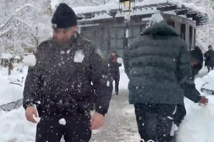 Incidentes con bolas de nieve contra policías en Nueva York. Fuente: X