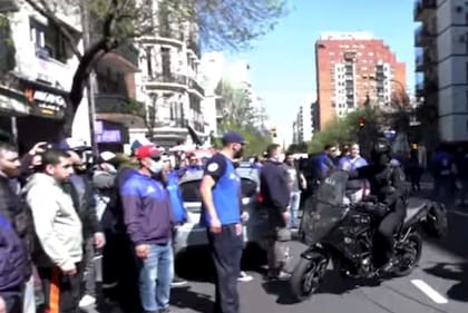 Incidentes durante una manifestación en el Sindicato de Lecheros en el barrio de Boedo