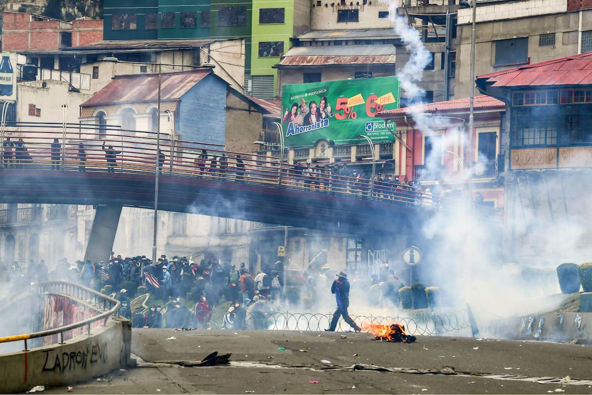 Incidentes en el centro de La Paz