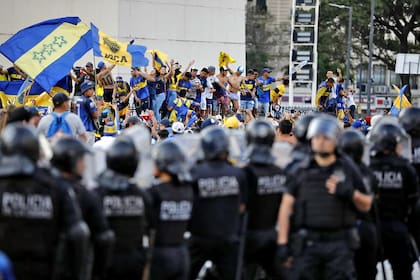 Incidentes en el Obelisco en el día del hincha de Boca