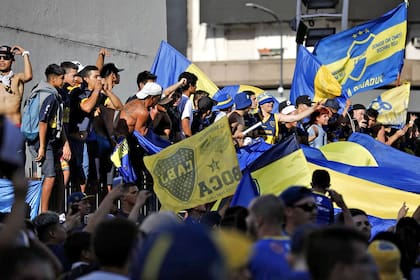 Incidentes en el Obelisco en el día del hincha de Boca