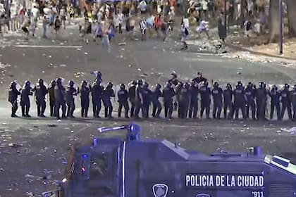 Incidentes en el Obelisco, en el final de los festejos por la Copa del Mundo