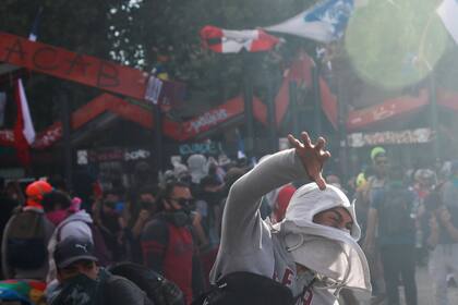 Incidentes en la marcha de ayer en Santiago